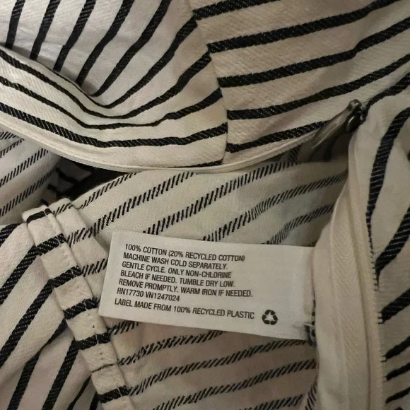 NWT Future Collective Black White Striped One-Shoulder Ruffle Top Size S - Picture 12 of 12